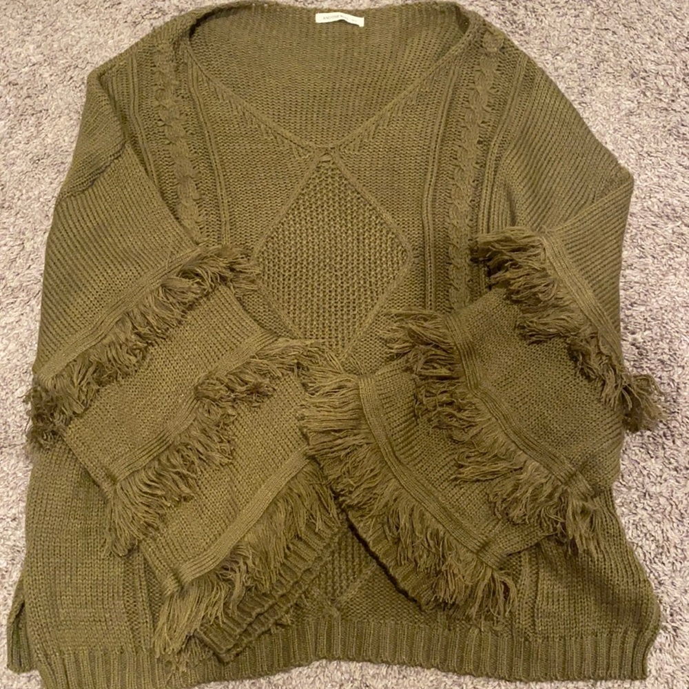 Olive green oversized sweater M/L